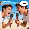 2.4G Wireless Microphone Rechargeable Live Streaming Microphone LED Display Professional Handheld Mic for Singing Karaoke Wedding DJ Party