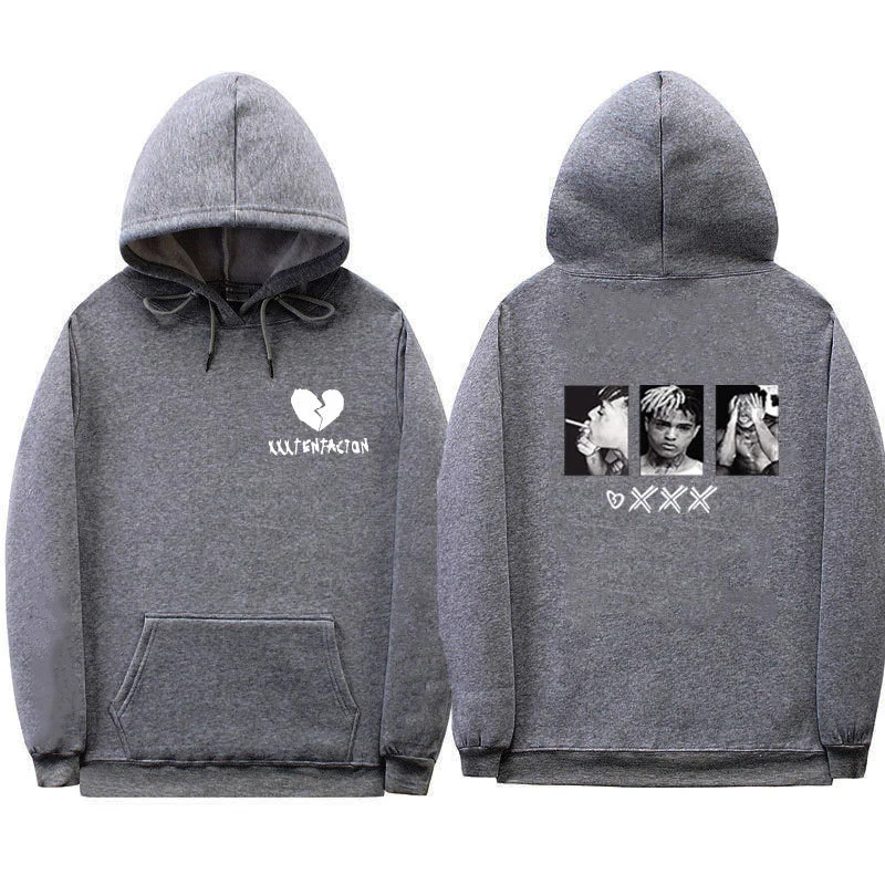 Street style cuff sports hoodie