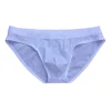 Simple Solid Color Ice Silk Jacquard Briefs