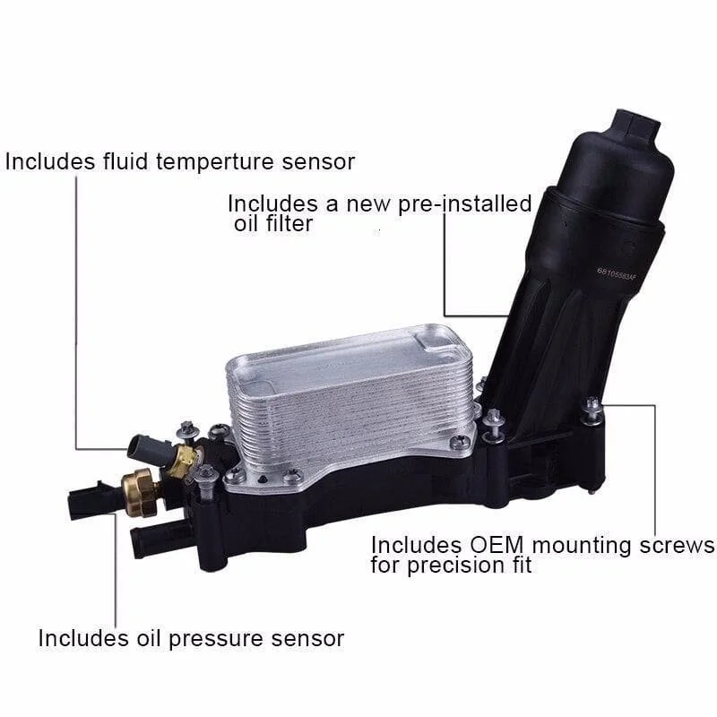 Garlaven 68105583AF 68105583AE Oil Filter and Cooler Assembly For 3.6L V6 Chrysler 200 Ram 1500 2500