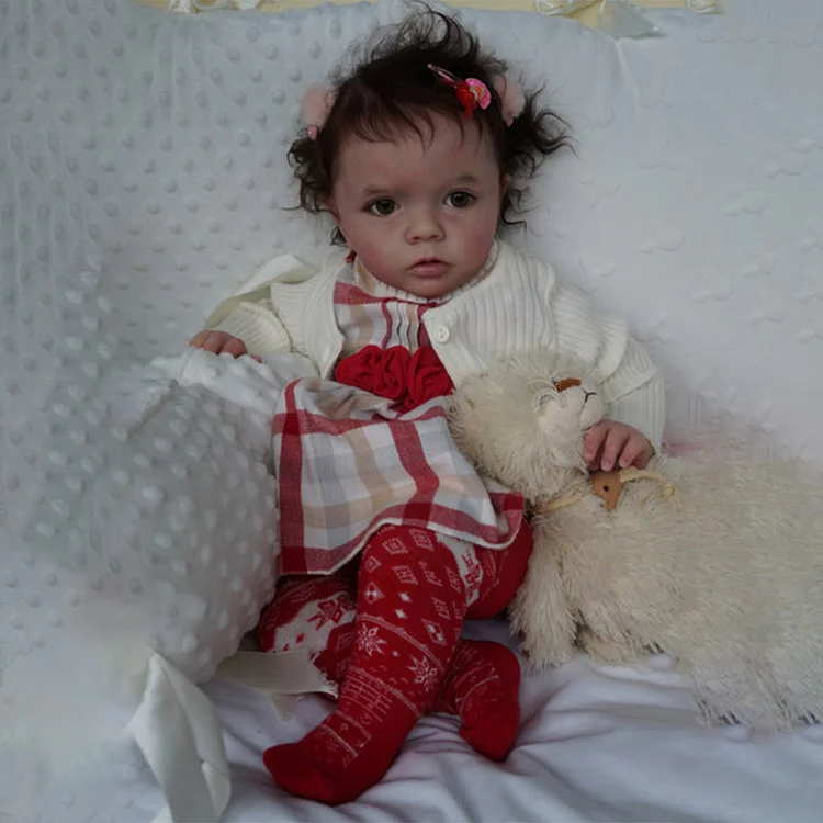  20" Look Real Innocent and Cute Cloth Body Toddler Girl Baby Doll with Blue Eyes Named Ridala - Reborndollsshop®-Reborndollsshop®