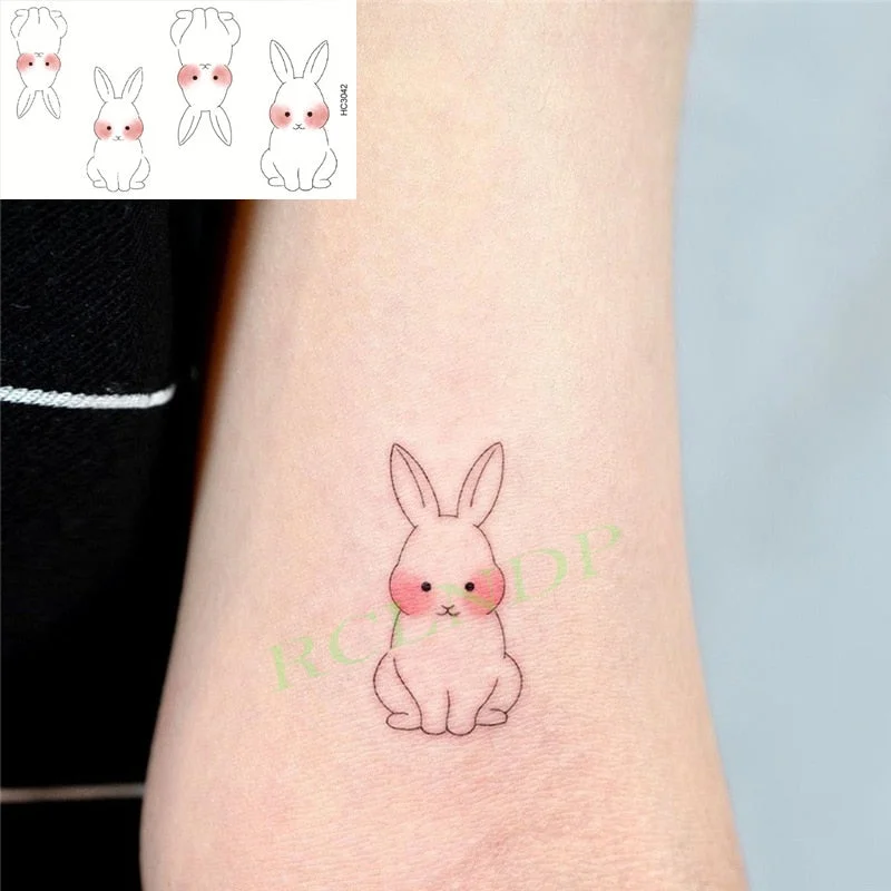 Waterproof Temporary Tattoo Sticker ins Angel wings Cupid bear Cartoons cute Body Art flash tatoo fake tatto Women Men