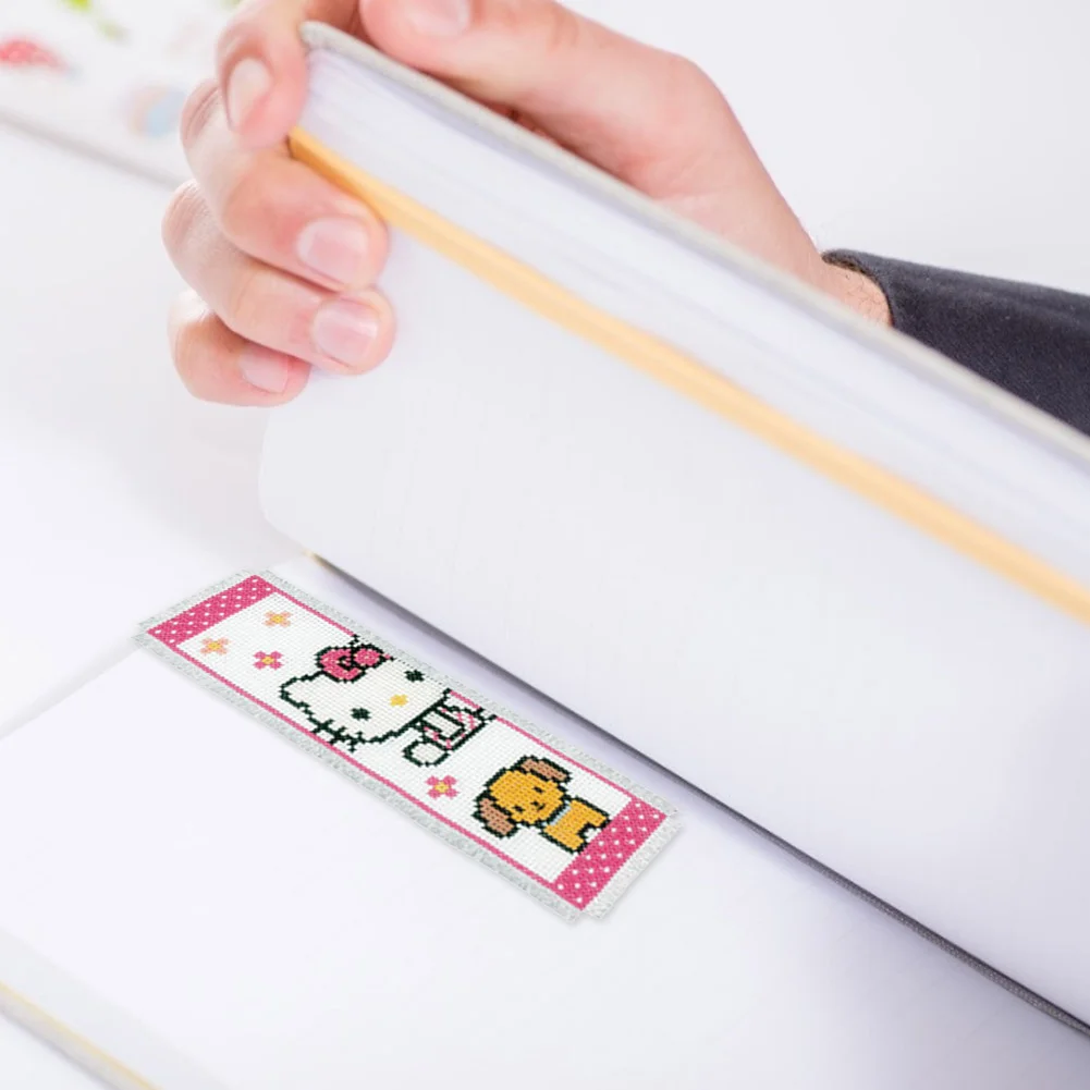 14ct 2-Strand Double-sided Counted Cross Stitch Bookmark - Kitty(18*6cm)