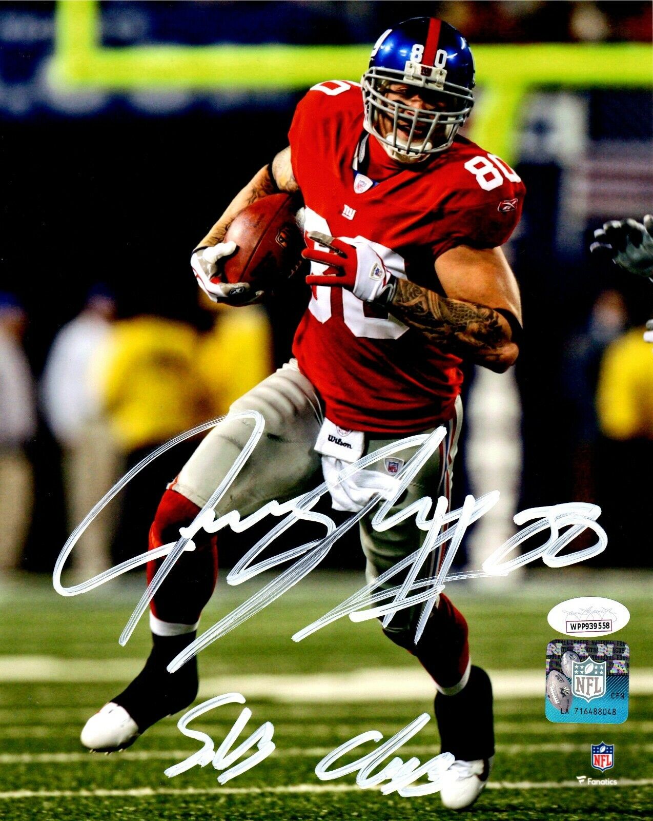 Jeremy Shockey autographed signed inscribed 8x10 Photo Poster painting New York Giants JSA COA