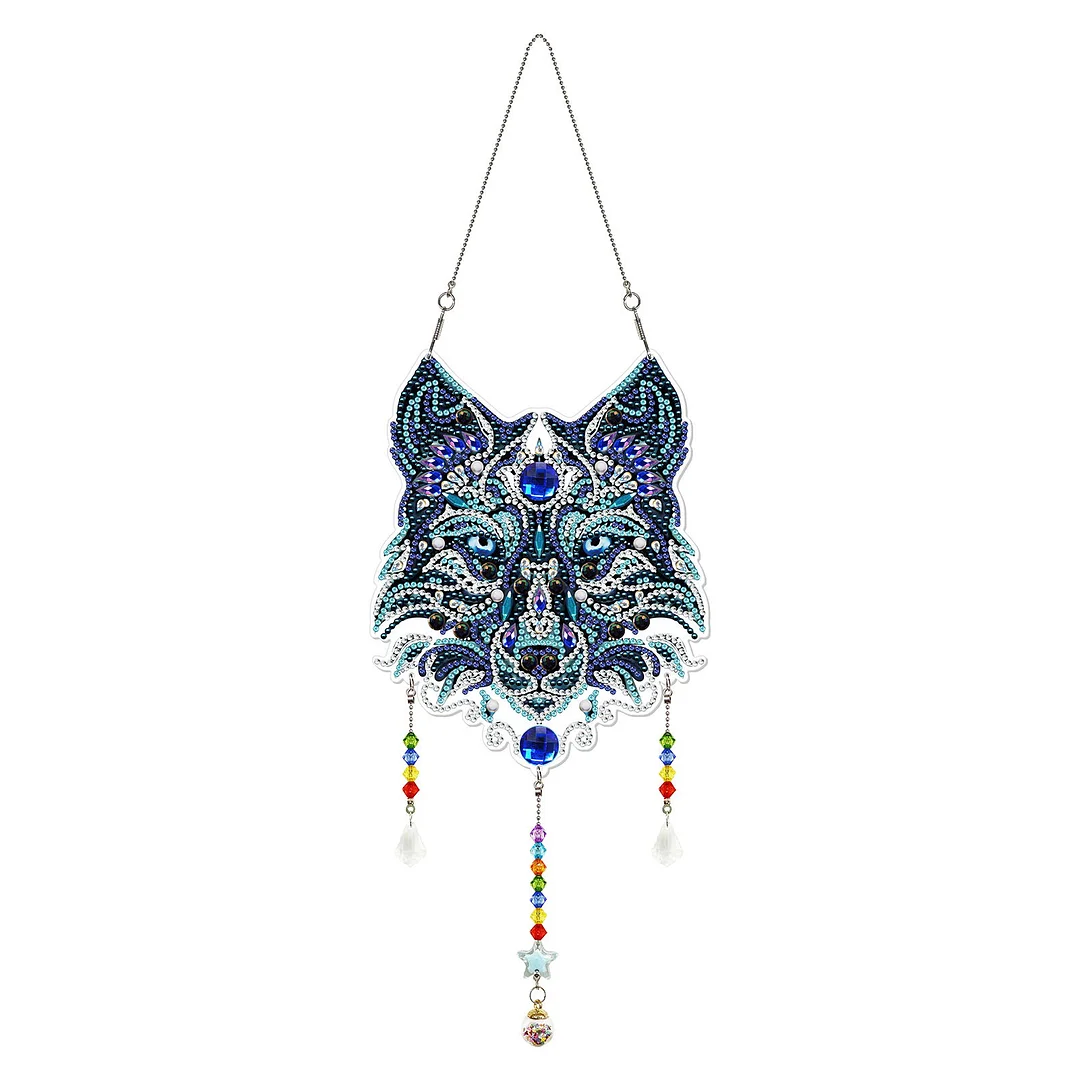 DIY Diamond Crystal Light Catching Jewelry Ornament - Wolf