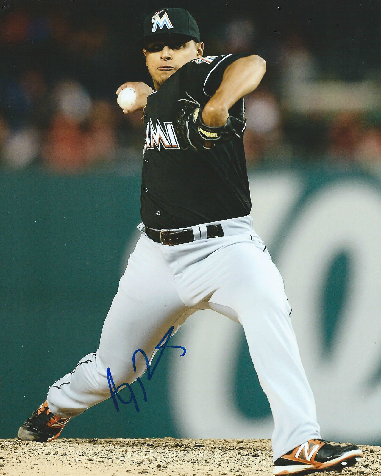 **GFA Miami Marlins *A.J. RAMOS* Signed 8x10 Photo Poster painting A1 COA**