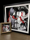 3D Decorative Paint of Grey & White Mikasa Ackerman - Attack On Titan Decorative Painting - momo Studio