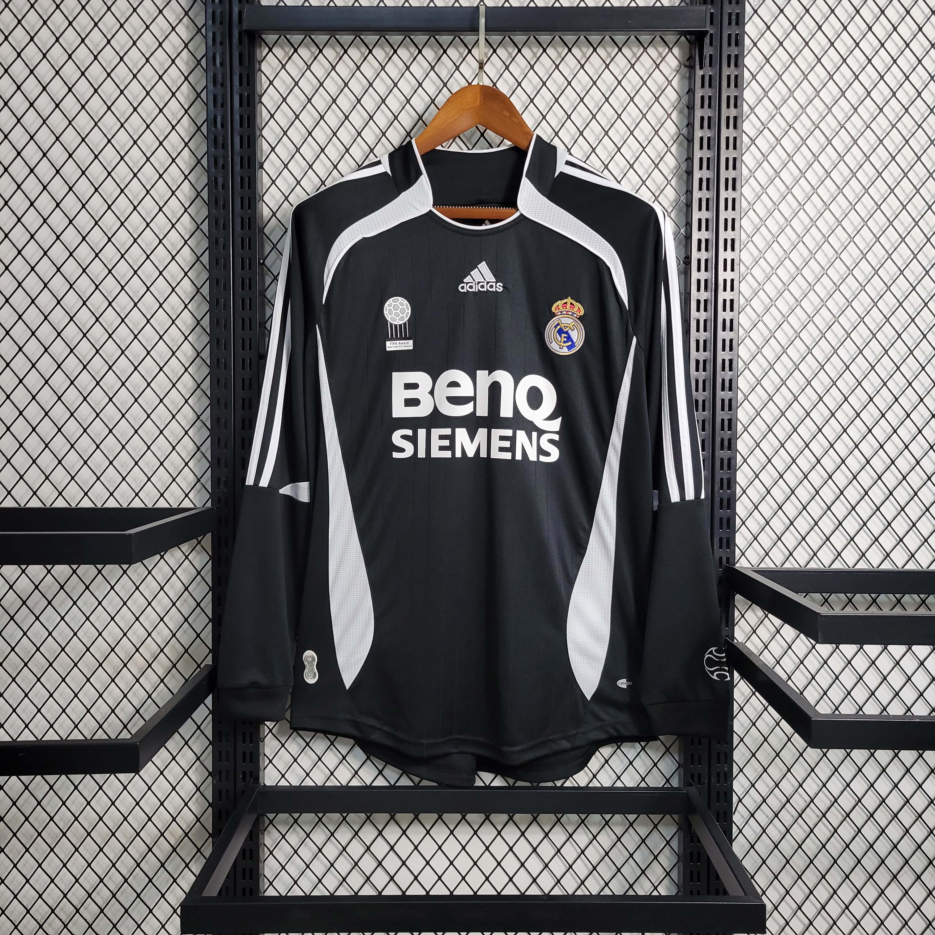 2006-2007 Retro Long Sleeve Real Madrid Away Football Shirt 1:1 Thai Quality