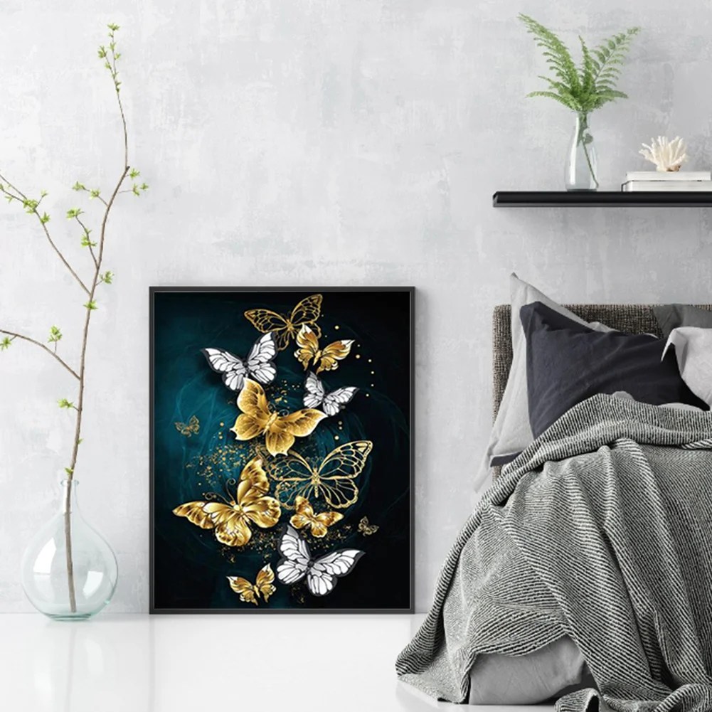 Full Embroidery 11CT DIY Butterflies Art Stamped Cross Stitch Kit Craft