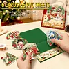 6Pcs DIY Pearl Diamond Painting Christmas Cards, 3D Greeting Card Craft Kits with Resin Pearls, Handmade Holiday Cards for Adults, Christmas Gifts & Decorations