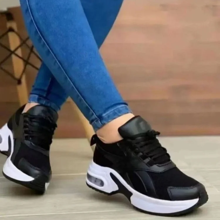 Yyvonne Fashion Low-Help Old Dad Shoes Round Head With Mesh Large Size Casual Sports Single Shoes Women