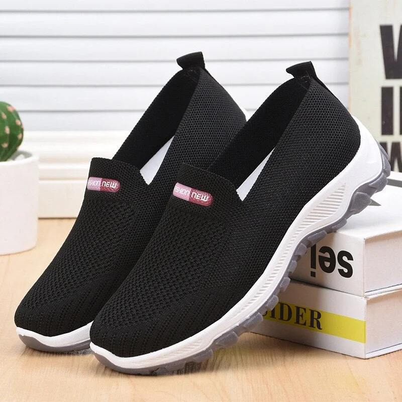 Breathable Sneakers Women Running Shoes Women Light Mesh Flats Women's Sports Shoes Slip-on Female Loafers 531