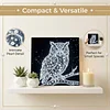 (25x25cm)DIY Glowing Owl Framed Handmade Pearl Painting Art Craft Kit Living Home Decor