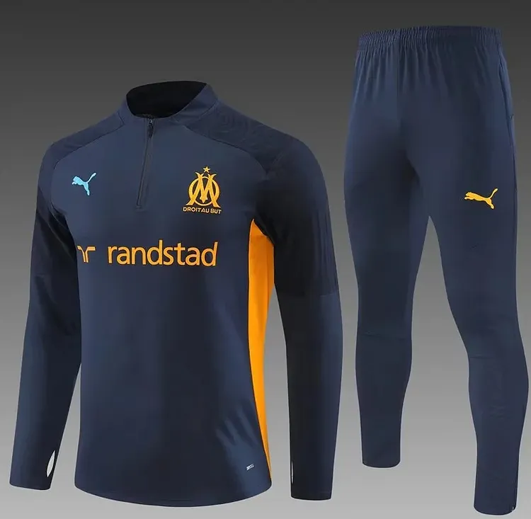 24-25 Marseille royal blue training suit half-length suit