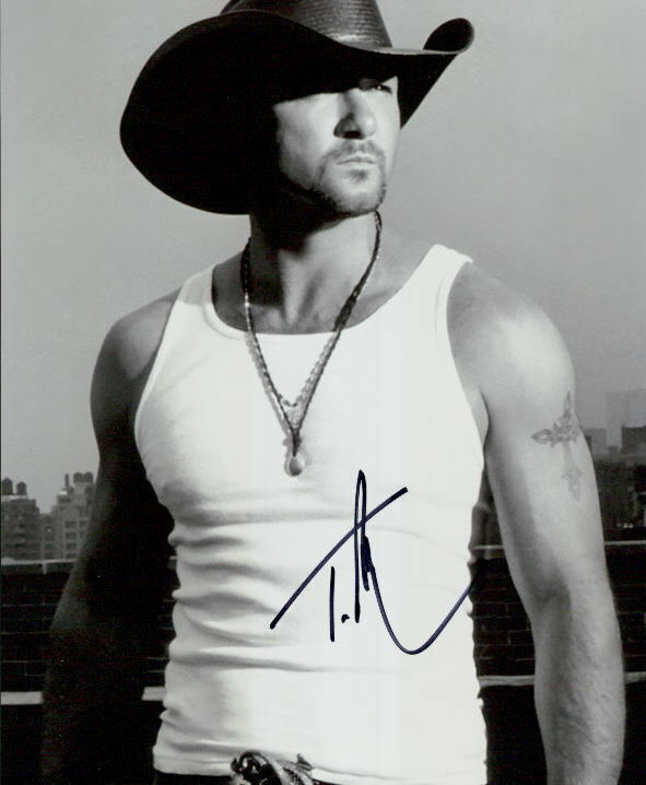 Tim McGraw signed 8x10 Photo Poster painting in-person