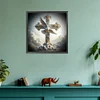 Croix-Plein diamant rond peinture-30 * 30cm
