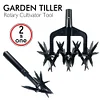 2 in 1 Garden Aerator Garden Soil Scarifier Rotary Tiller Rotary Cultivator Tool