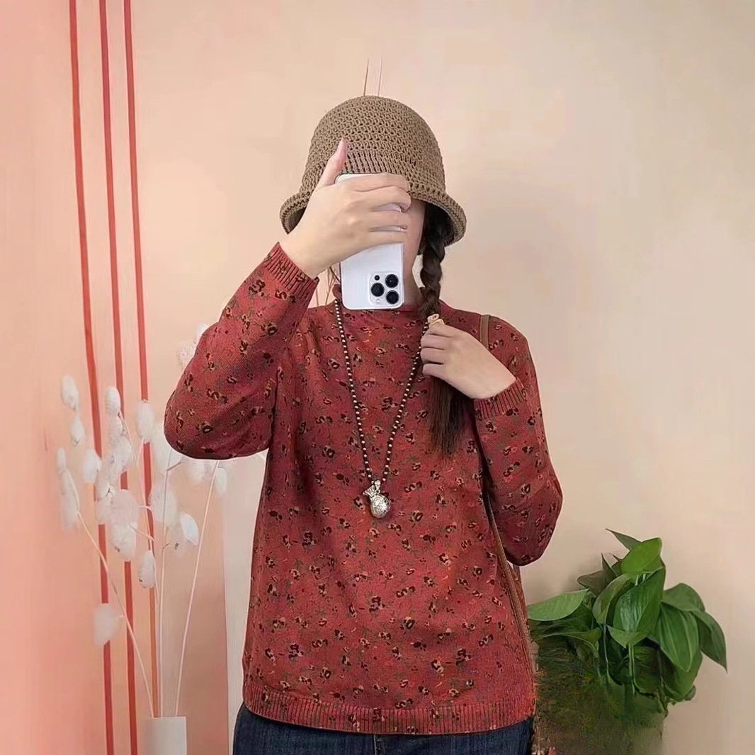 Chicfifth Sweater Women Winter Long Sleeve High Quality Autumn Vintage Top Knitted Cardigan