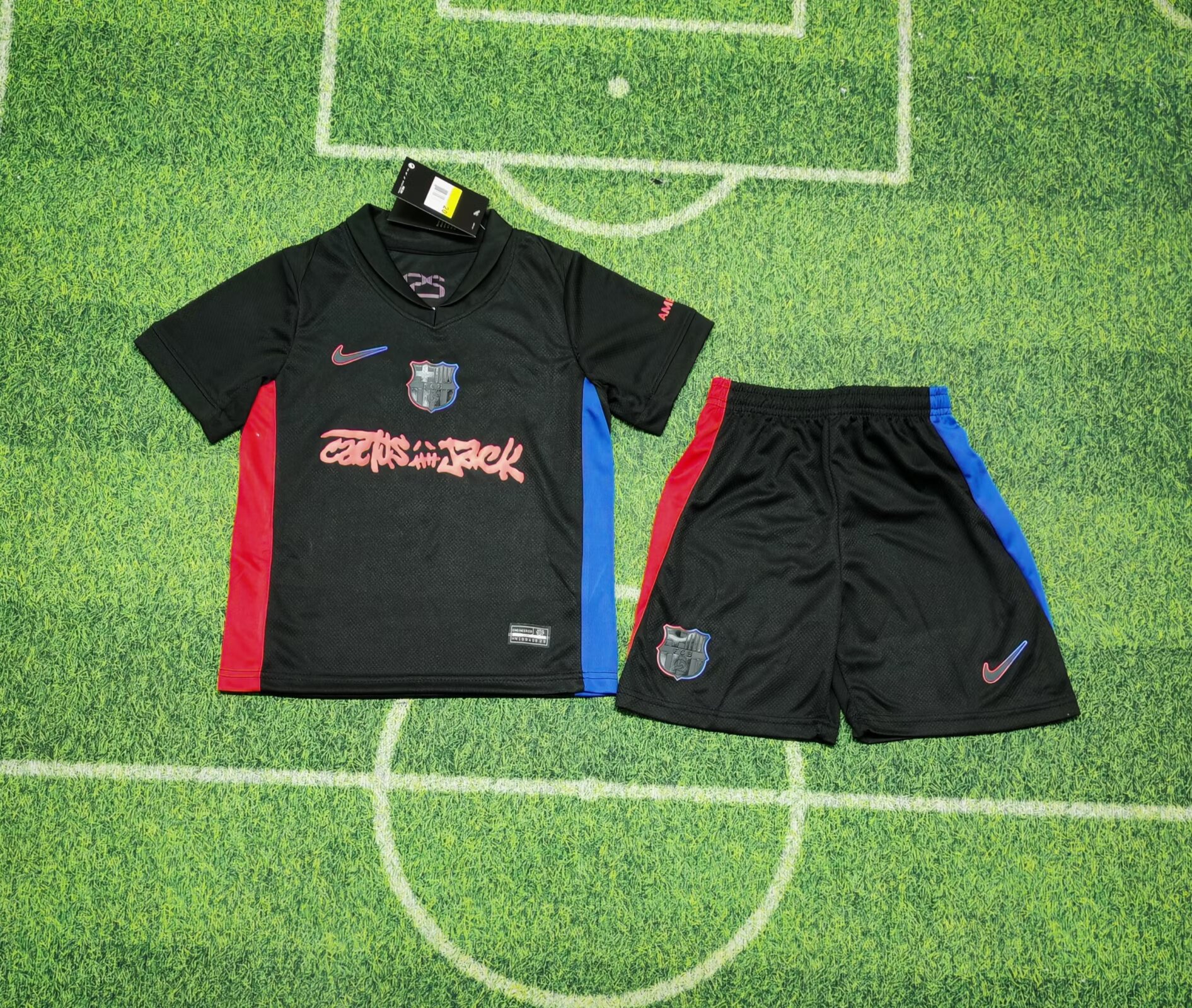 24/25 Barcelona Away New Sponsor Kids Kit Football jersey