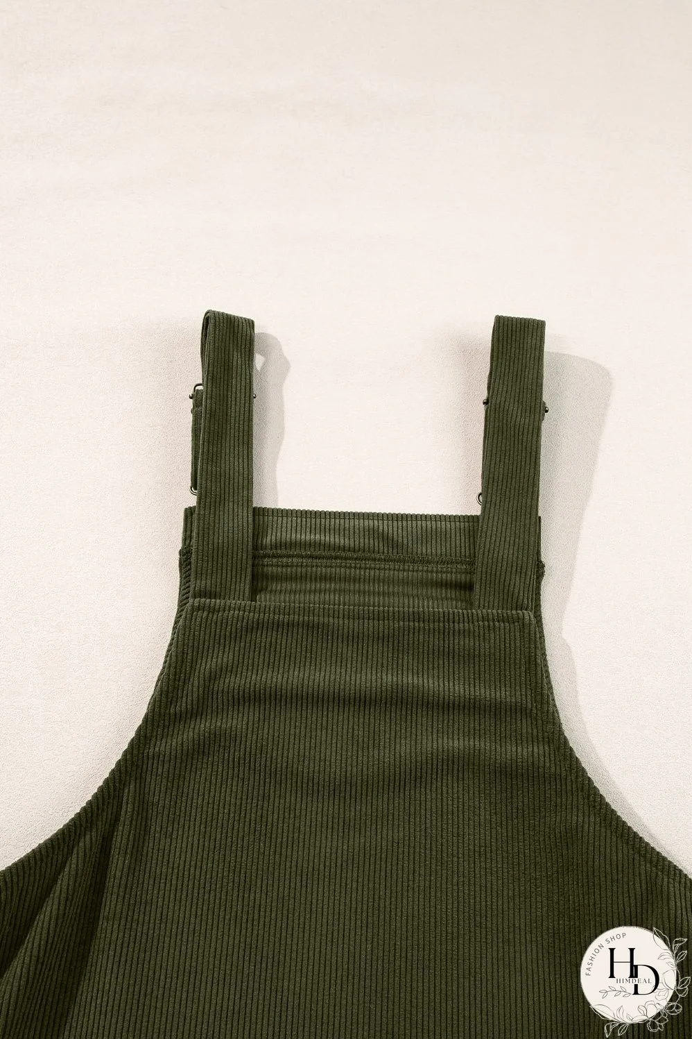 Women's Olive Green Corduroy Mini Dress