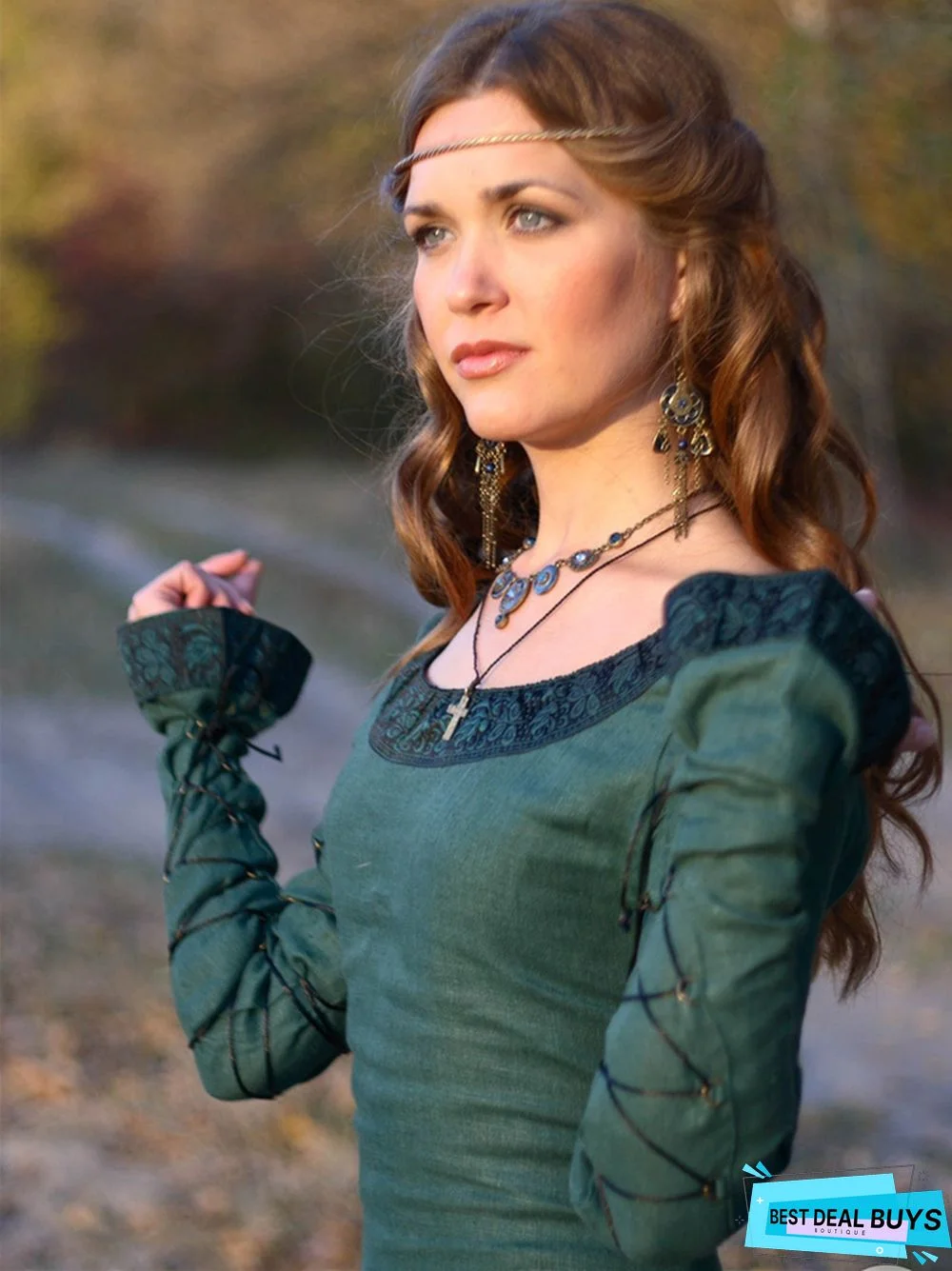 Solid Color Long Sleeve Round Neck Women's Dress