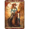 And I Think To Myself - Vintage Metal Signs - 20*30cm/30*40cm - Western&Farm