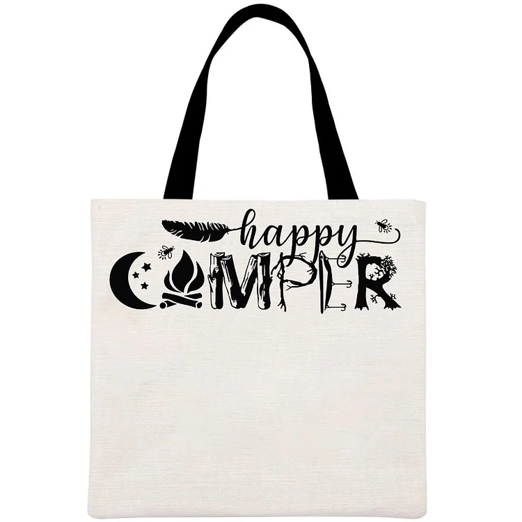 Camping Printed Linen Bag-Annaletters