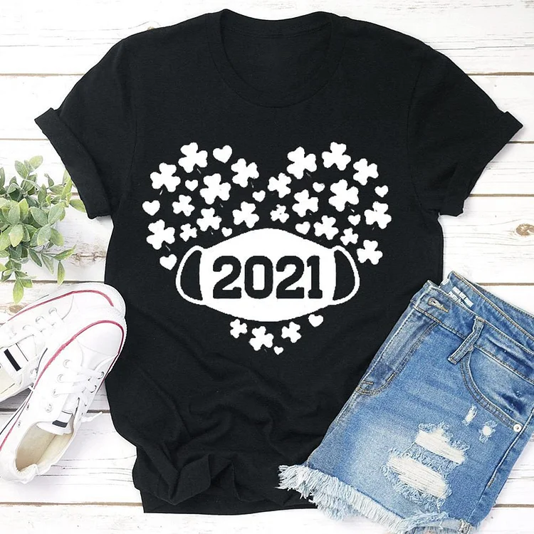 2021 Clover Heart  T-Shirt Tee --Annaletters