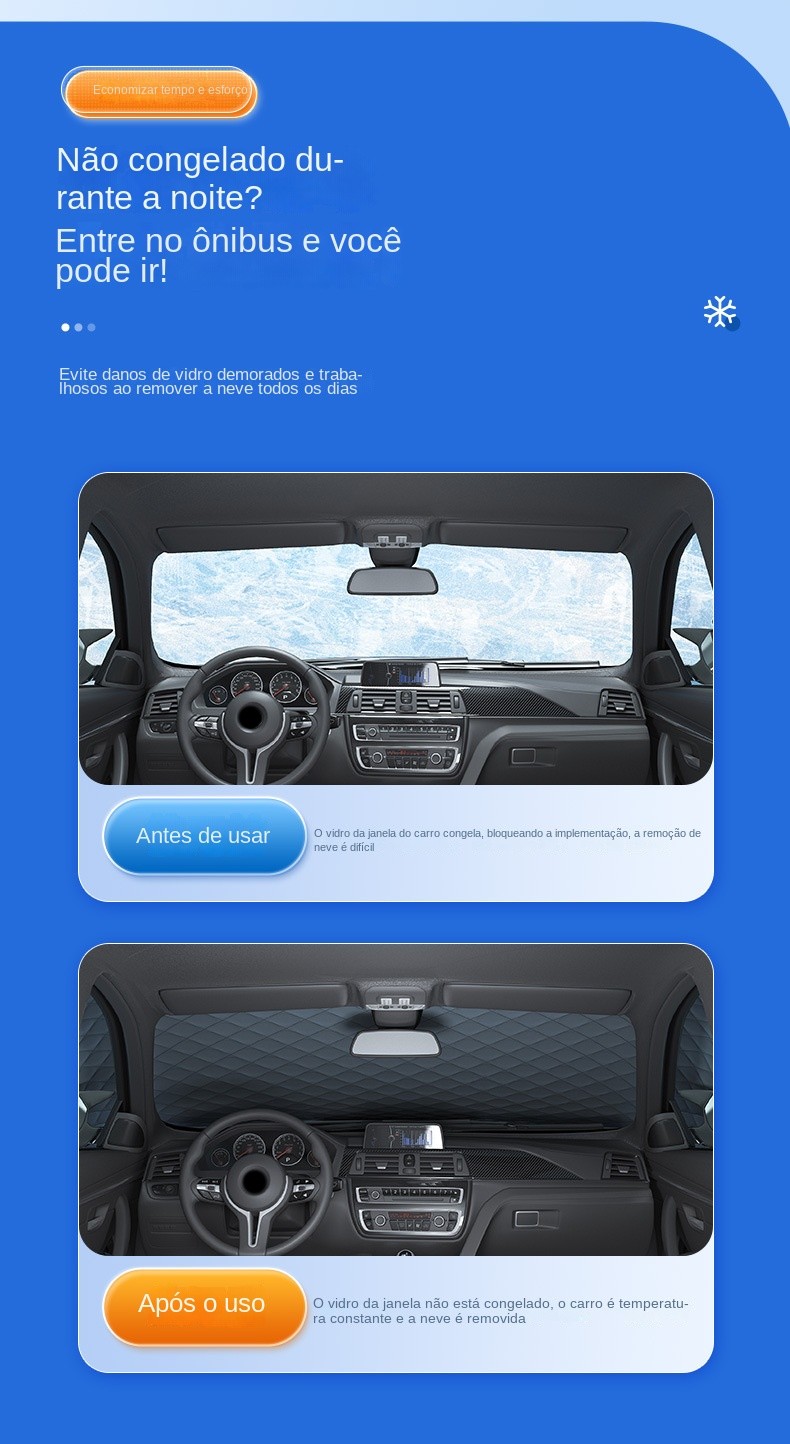 Tegooe Magnetic Car Windshield Cover for Snow Sun Protection 225x110cm - All-Weather Waterproof Protector