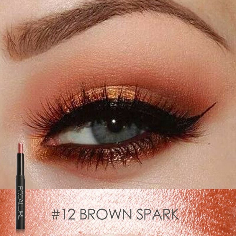 Shimmer Cream Eyeshadow Stick#12 BROWN SPARK