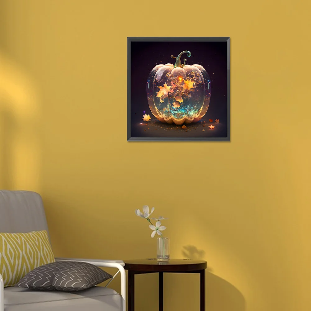 Full Round Diamond Painting 30*30cm - Glowing Pumpkin
