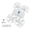 Screw in Ceiling Fan with Light with 3 Adjustable Color Modes Drone Inspired Led Ceiling Fan Light with Extension Rod & Remote Control for Bedroom Living Room Office