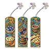 (US Only)3Pcs Butterfly DIY Diamond Art Bookmark Food Beverages Bookmark Art Supplies