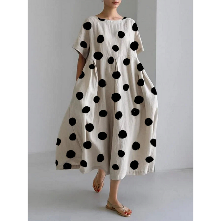 Women's Casual Polka Dot Print Dress socialshop