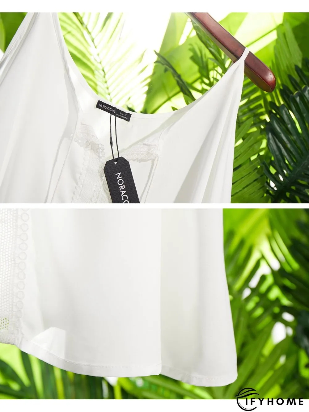 Half Sleeve Holiday Cotton-Blend Plain Weaving Dress | IFYHOME