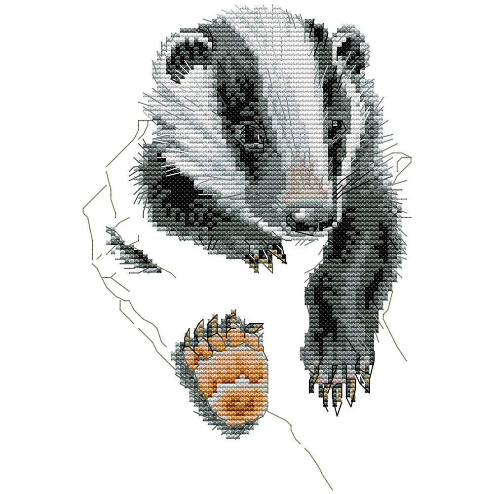 

Badger Palm - 11CT Stamped Cross Stitch - 23*34CM, 501 Original