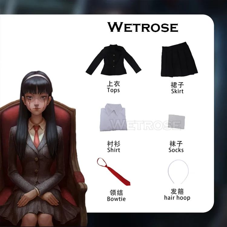 【Wetrose】Tomie Kawakami Identity V Cosplay Costume Dream Witch Yidhra Wig Full Set