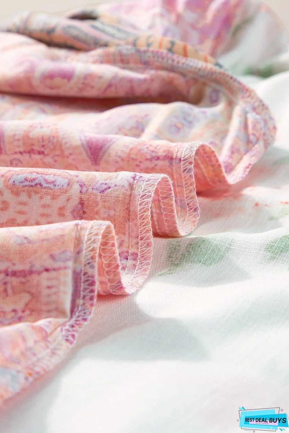 Boho Floral Buttoned Blouse