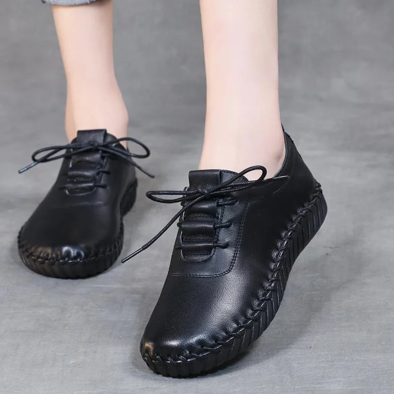 2021 Newest Designer Woman Flats Breathable Sew Oxford Sneakers Women Casual Lace Up Split Hollow Moccasins Loafer Shoes