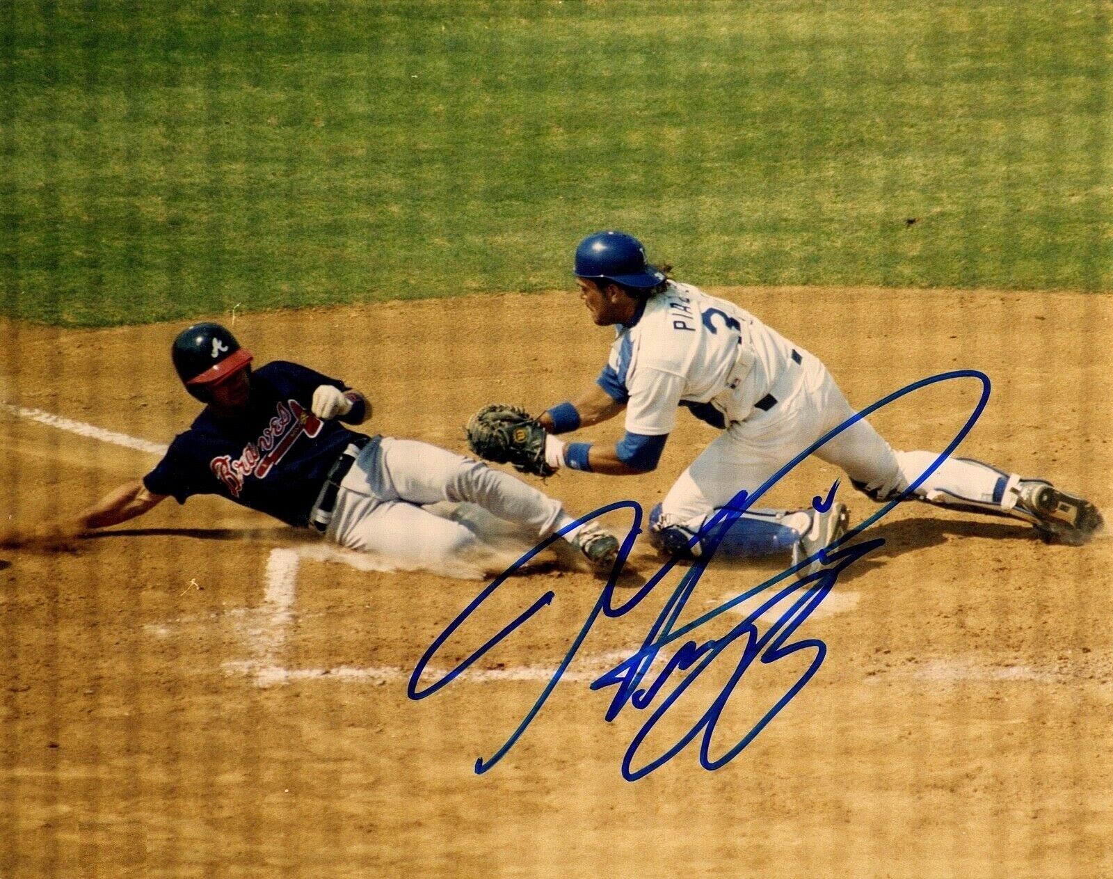 Mike Piazza Autographed Signed 8x10 Photo Poster painting ( HOF Mets ) REPRINT