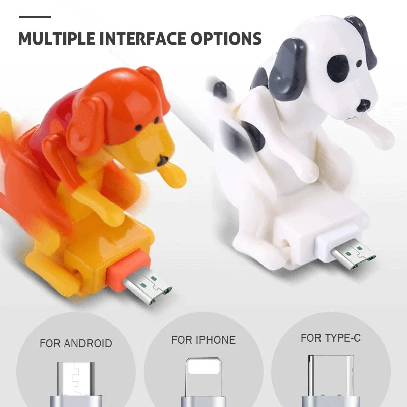 Funny Humping Dog Fast Charger Cable Charging Line Cute Fast Charging Power Date Cable