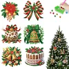 (US Local)6pcs Christmas  DIY Diamond Painting Art Pendant Wall Door Decoration