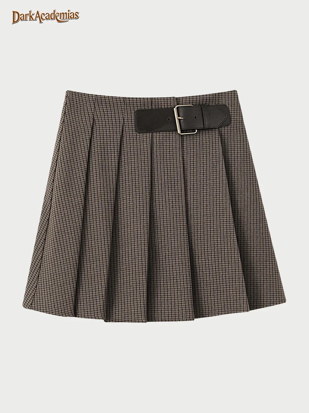 Tweed Houndstooth Pleated Skirt / DarkAcademias /Darkacademias