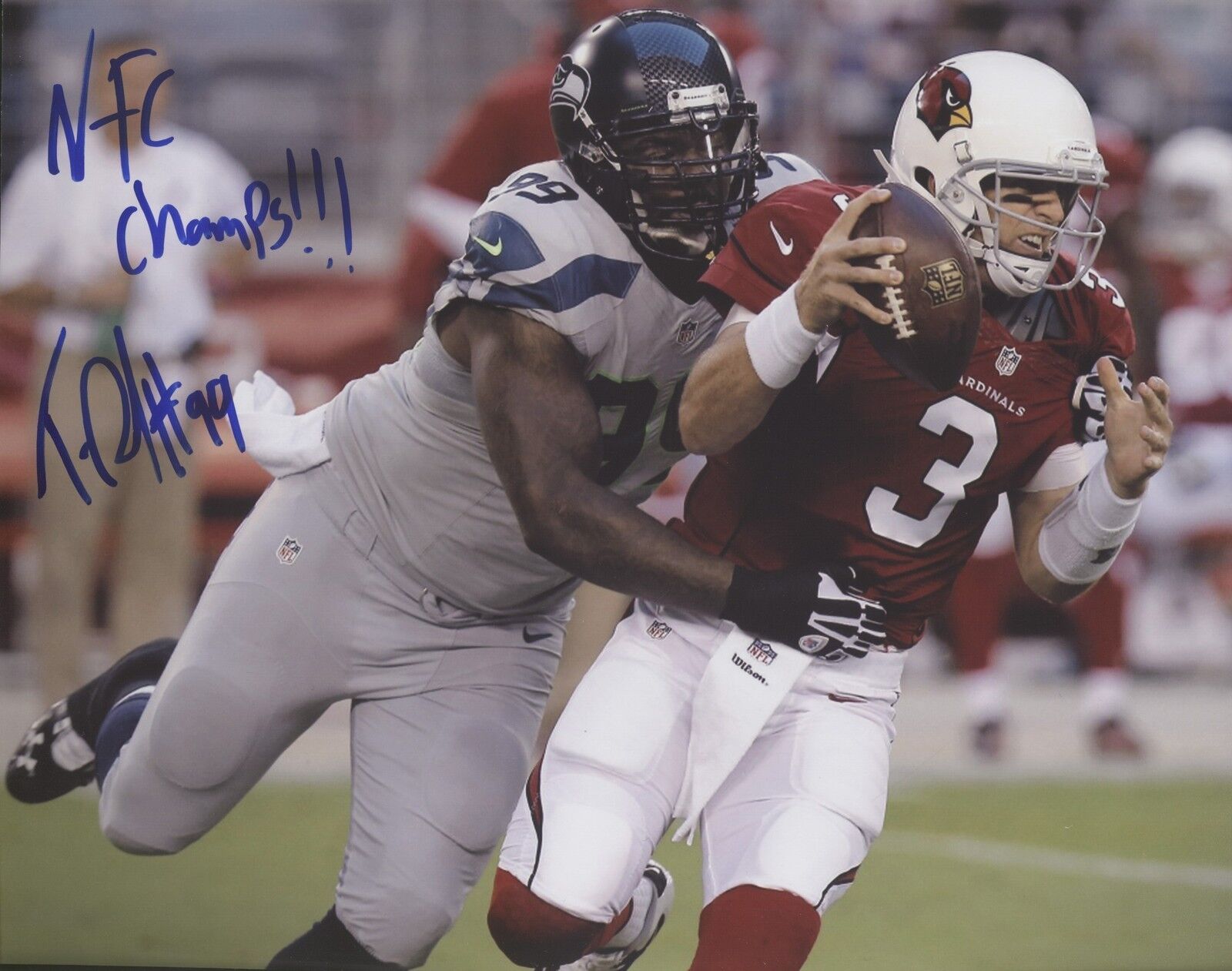 Tony McDaniel 8x10 Photo Poster painting Autographed Signed INSCR Seahawks SBXLVIII Champ SPH 57