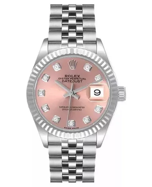 Rolex 179174 Diamond Lady Datejust "White Gold Bezel" Mother Of Pearl-Pink【Free Shipping】