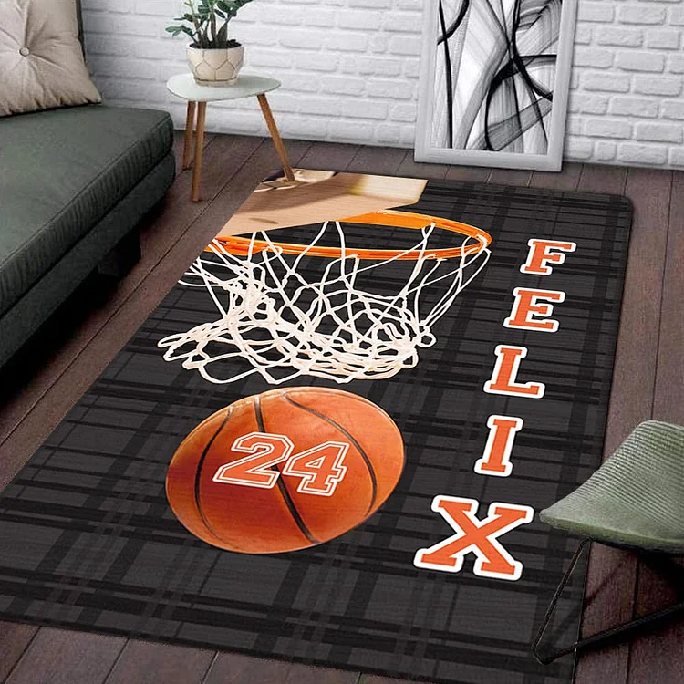 Personalized Kids Basketball Rug|R162
