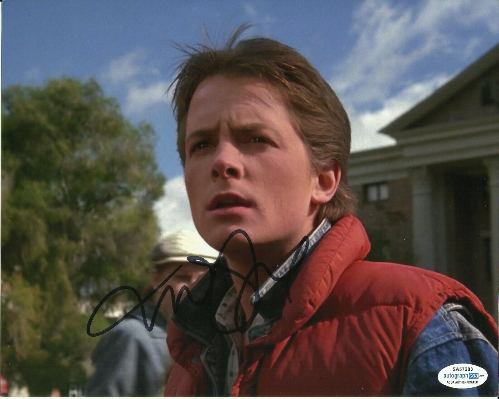 MICHAEL J FOX SIGNED BACK TO THE FUTURE Photo Poster painting UACC REG 242 (3) also ACOA cert