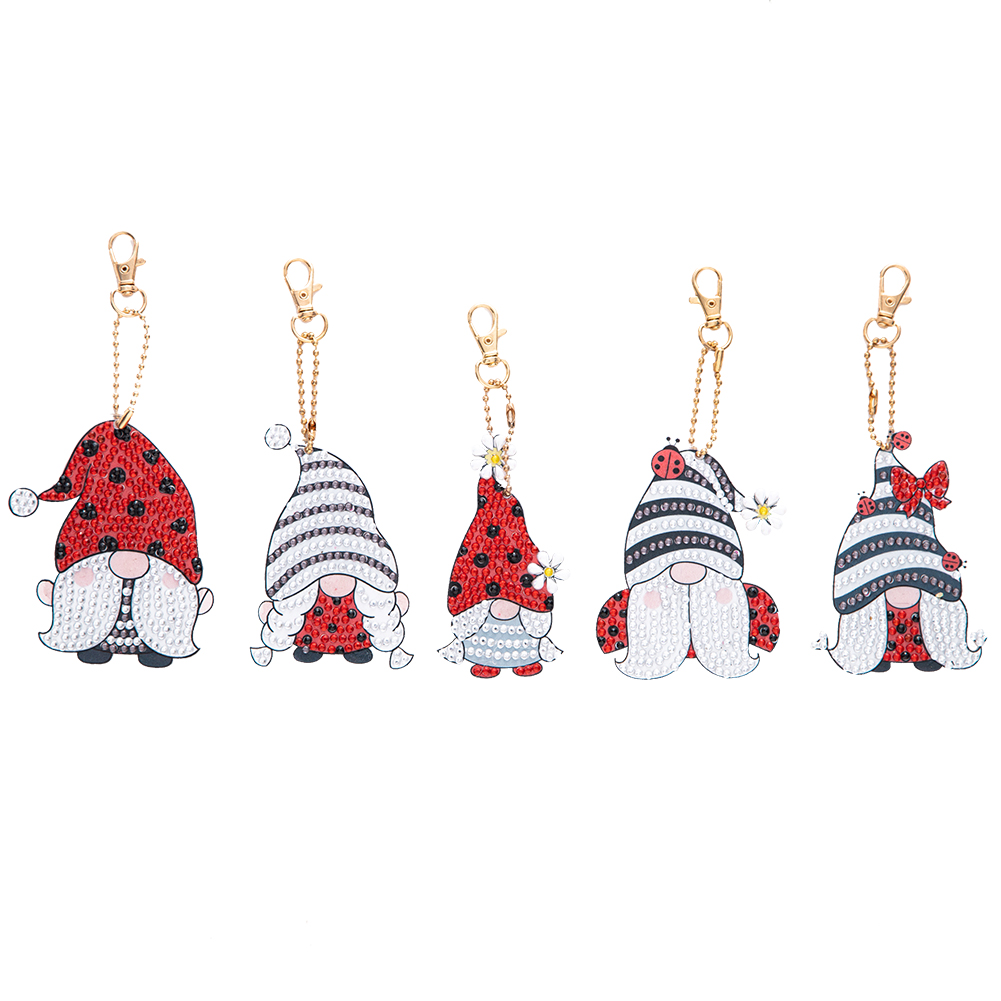 

Ladybug Gnome - 5D DIY Craft Keychain, 501 Original