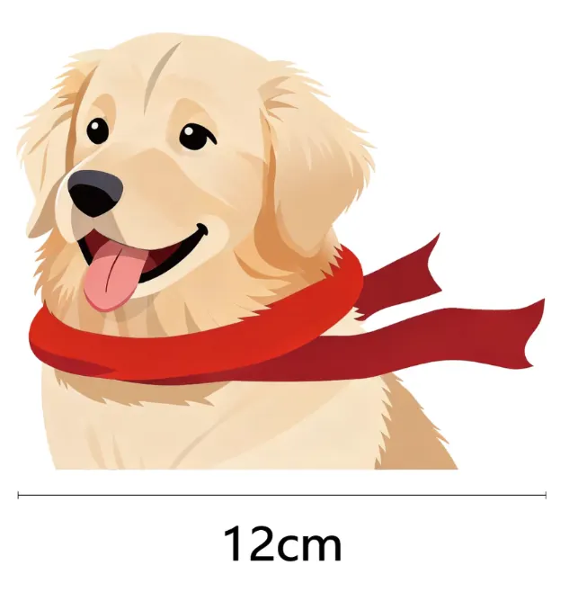 Pale Golden Retriever Dog Car Window Static Sticker