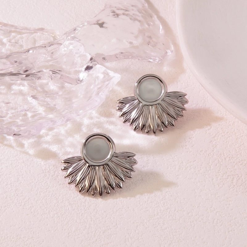 1 Pair Exaggerated Pastoral Streetwear Flower 304 Stainless Steel Imitation Gold  Ear Studs